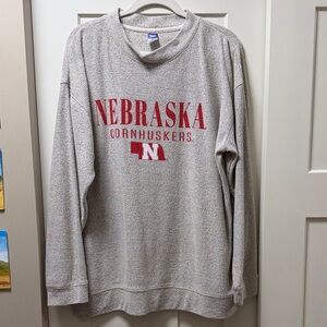 Nebraska Cornhuskers Gray Crewneck Sweatshirt